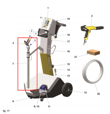 1009679 Coating Equipment Spare Parts Fluidizing / Suction Unit Optiflex Pro B