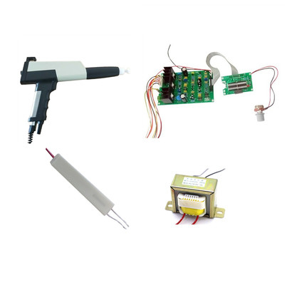 ASG01 PG Grey 4 Components Complete Set 100KV Manual Powder Coating Gun