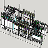 Horizontal Aluminum Profile Power Free Conveyor System Powder Coating Line