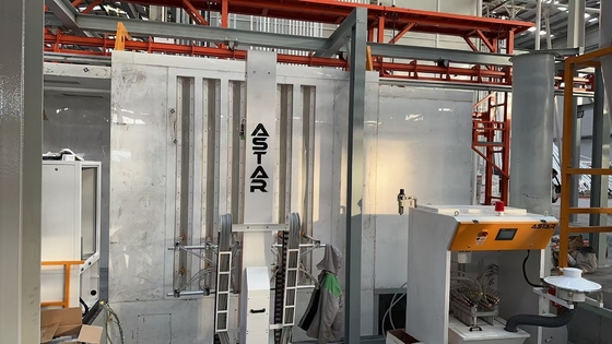 Horizontal Aluminum Profile Power Free Conveyor System Powder Coating Line