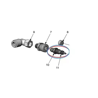 Gen II Stainless Steel Powder Feed Pump Nozzle 1600595 Air Flow Spare Parts For Powder Coating Machine OEM Support