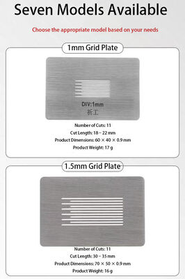 Complete Cross-Cut Adhesion Test Kit with 1mm Grid Cutter, Guide Plate & Tools