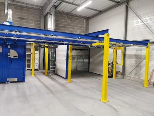Aluminum Profile Powder Coating Spray Booth , Manual Powder Coating Booth