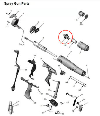 Electrode Assembly Replacement 1083137 For Manual Spray Gun