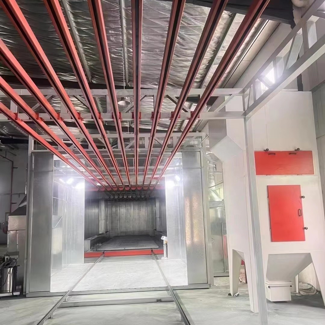 Semi Automatic Slide Frame Spraying Assembly Line Powder Coating Line ...