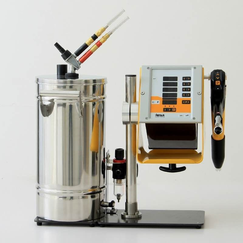 Small Manual Electrostatic Powder Coating Machine Stainless Steel Hopper